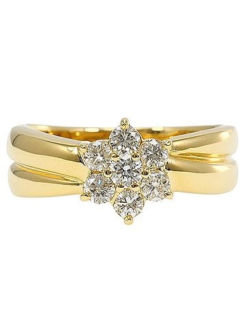 Unbranded 18K (18-karat) Yellow Gold Ring with 1 Diamond (0.51ct), Total Weight 4.9g, Jewelry (view 1)