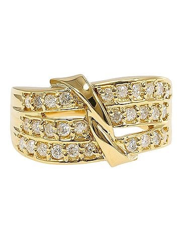 Unbranded 18K (18-karat) Yellow Gold Ring with 0.50ct Diamond, Total Weight 5.9g, Jewelry (view 1)