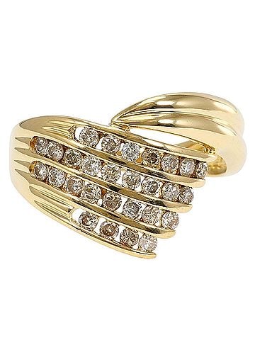 Unbranded 18K (18-karat) Yellow Gold Ring with 0.50ct Diamond, Total Weight 3.3g, Jewelry (view 1)