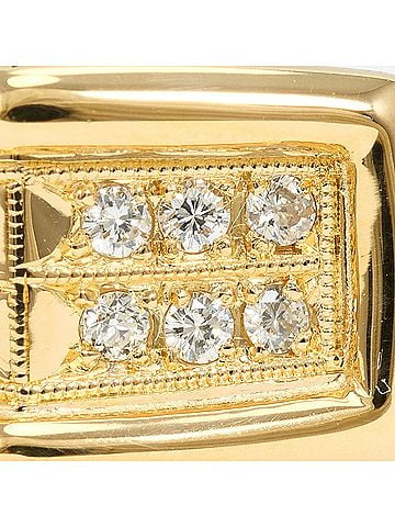 Unbranded 18K (18-karat) Yellow Gold Ring with 0.13ct Diamond, Total Weight 4.7g, Jewelry (view 2)