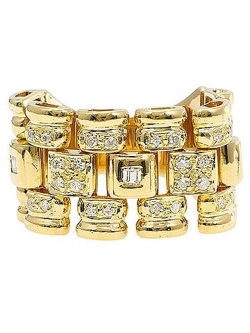 Unbranded 18K (18-karat) Yellow Gold Ring with 1 Diamond (carat weight not stamped), Total Weight 13.2g, Jewelry (view 1)