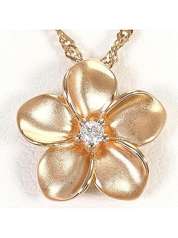 Unbranded K14 14K Pink Gold Necklace with Diamond (carat weight not stamped), Total Weight 2.2g, 44cm, Jewelry (view 1)