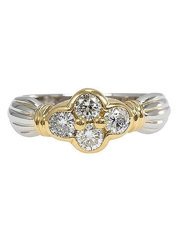 Unbranded PT900 Platinum 18K Yellow Gold Ring with 0.54ct Diamond, Total Weight 4.3g, Jewelry (view 1)