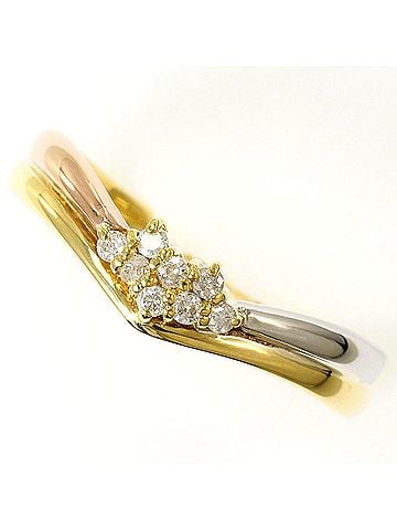 Unbranded PT900 Platinum 18K Yellow Gold Ring, 1 Diamond 0.10ct, Total Weight 2.8g, Jewelry (view 1)