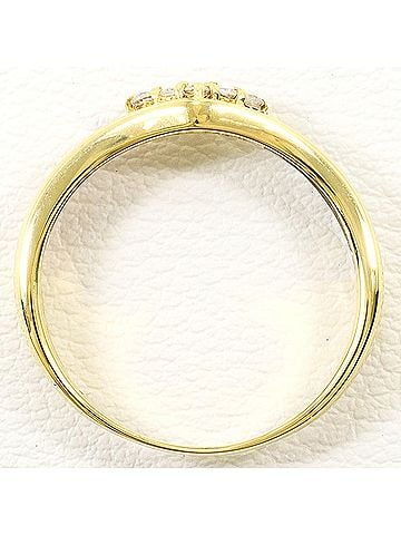 Unbranded PT900 Platinum 18K Yellow Gold Ring, 1 Diamond 0.10ct, Total Weight 2.8g, Jewelry (view 2)