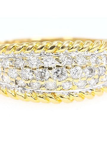 Unbranded 18K (18-karat) Yellow Gold Ring with 1 Diamond (carat mark not specified), Total Weight 2.9g, Jewelry (view 2)
