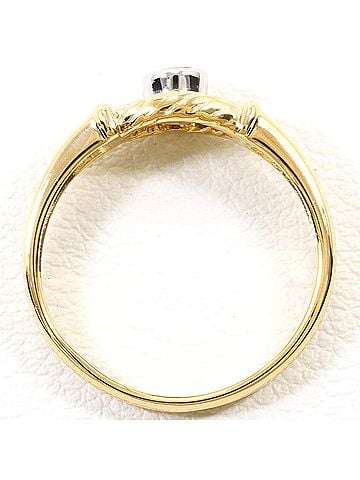 Unbranded PT900 Platinum 18K Yellow Gold Ring with 0.11ct Diamond, Total Weight 3.2g - Jewelry (view 2)