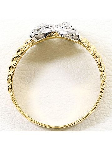 Unbranded PT900 Platinum 18K Yellow Gold Ring, 1 Diamond 0.20ct, Total Weight 3.6g, Jewelry (view 2)