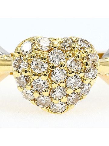 Unbranded PT900 Platinum 18K Yellow Gold Ring, 1 Diamond 0.30ct, Total Weight 3.9g, Jewelry (view 2)
