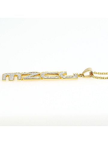 Unbranded 18K (18-karat) Yellow Gold Necklace with Diamond (carat weight not stamped), Total Weight 7.3g, 39cm, Jewelry (view 2)