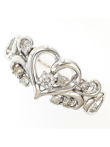 Unbranded K10 10K WG White Gold Ring with 0.15ct Diamond, Total Weight 2.2g, Jewelry (view 1)