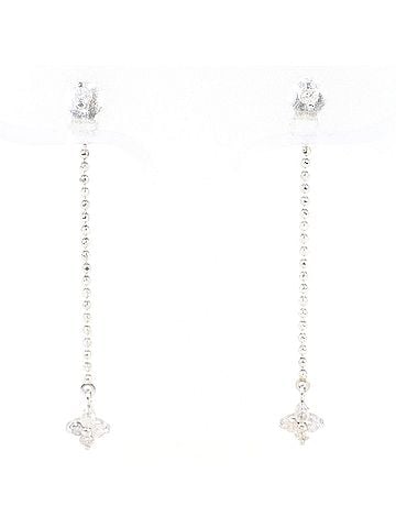 Unbranded K14 14K WG White Gold Earrings with 0.09ct Diamonds, Total Weight 0.6g, Jewelry (view 1)