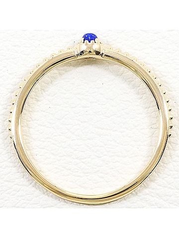 Unbranded K10 10K YG Yellow Gold Ring with Lapis Lazuli, Total Weight 0.7g, Jewelry (view 2)