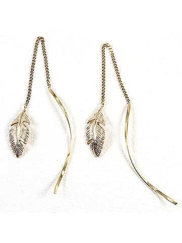 Unbranded K10 10K YG Yellow Gold Earrings, Total Weight 0.8g, Jewelry (view 1)