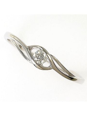 Unbranded PT950 Platinum Ring, 1 Diamond (0.083ct), Total Weight 1.8g, Jewelry (view 1)