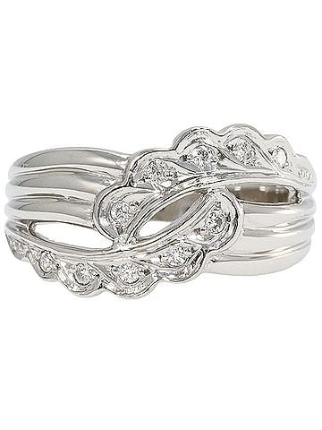 Unbranded PT900 Platinum Ring, 1 Diamond (0.11ct), Total Weight 6.9g, Jewelry (view 1)