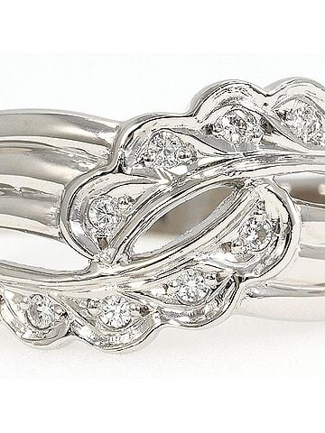 Unbranded PT900 Platinum Ring, 1 Diamond (0.11ct), Total Weight 6.9g, Jewelry (view 2)