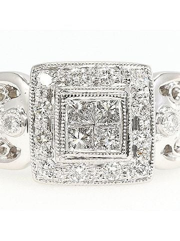 Unbranded PT900 Platinum Ring, 1 Diamond (0.50ct), Total Weight 9.2g, Jewelry (view 2)
