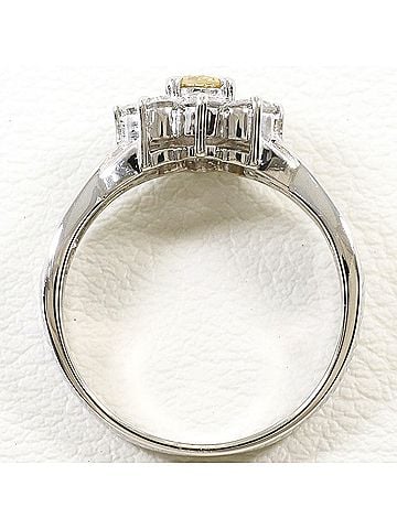 Unbranded PT900 Platinum Ring with Brown Diamond and Diamonds (Total 0.50ct, Total Weight 4.3g) - Jewelry (view 2)