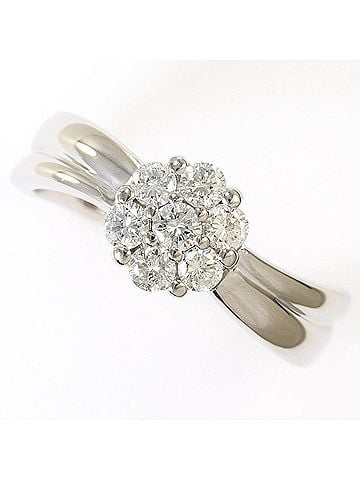 Unbranded PT900 Platinum Ring, 1 Diamond (0.44ct), Total Weight 4.4g, Jewelry (view 1)