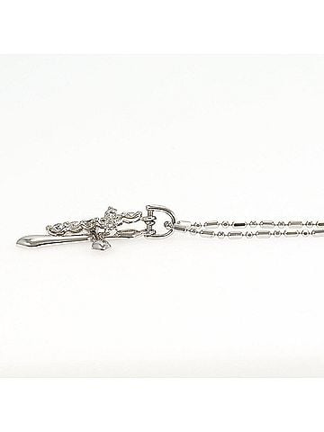 Unbranded PT900 Platinum / PT850 Necklace with 0.2ct Diamond, Total Weight 6.0g, 42cm, Jewelry (view 2)