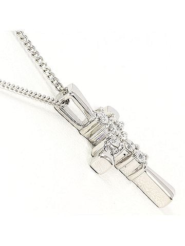 Unbranded PT900 Platinum / PT850 Necklace with 0.10ct Diamond, Total Weight 3.1g, 40cm Length, Jewelry (view 2)
