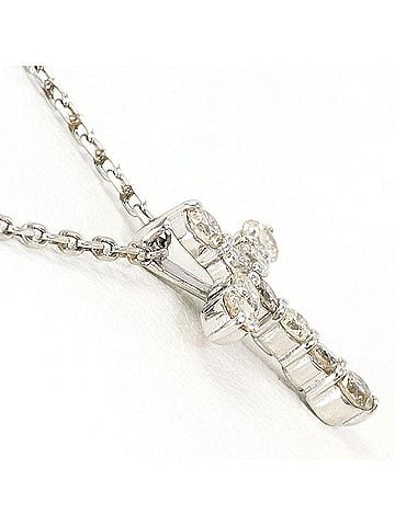 Unbranded PT900 Platinum Necklace with 0.30ct Diamond, Total Weight 2.8g, 40cm, Jewelry (view 2)