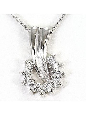 Unbranded PT850 Platinum Necklace with 0.06ct Diamond, Total Weight 2.3g, 40cm, Jewelry (view 1)