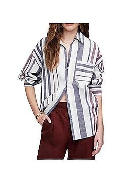 Madewell Shirred Button Up Shirt Button-Down Shirt (view 1)
