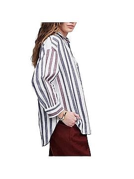 Madewell Shirred Button Up Shirt Button-Down Shirt (view 2)