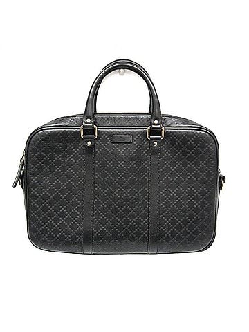 Gucci Bright Convertible Diamante Leather Black Leather Briefcase Bag (view 1)