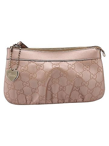 Gucci Heart Wristlet ssima Leather Pink Leather Clutche &amp; Pouche Bag (view 1)