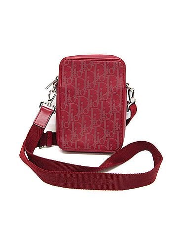 Dior World Tour Zip Messenger Oblique Galaxy Leather Red Leather Clutche &amp; Pouche Bag (view 1)