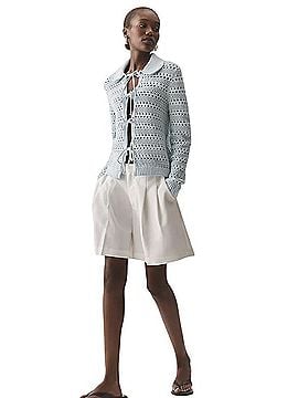 NVLT Crochet Knit Tie-Front Sweater Cardigan Jacket Cardigan (view 2)