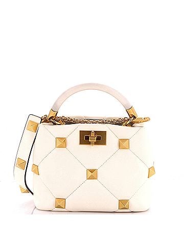 Valentino Garavani Roman Stud Top Handle Bag Quilted Leather Small (view 1)