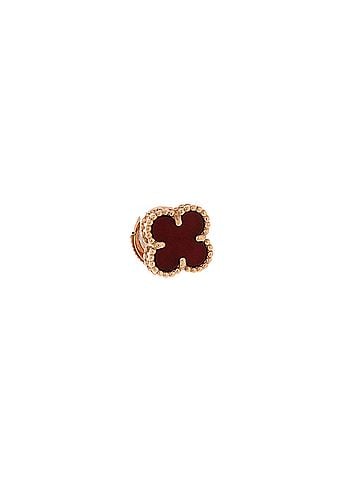 Van Cleef & Arpels Sweet Alhambra Stud Earrings 18K Rose Gold and Carnelian (view 2)