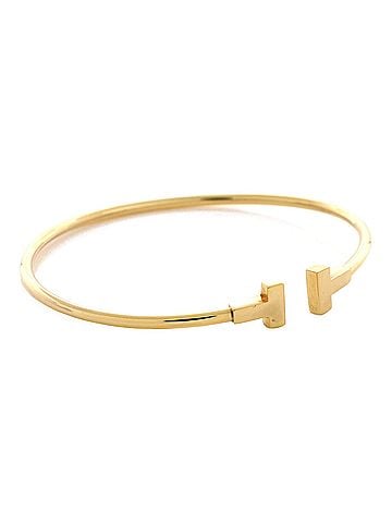 Tiffany & Co. T Wire Bracelet 18K Yellow Gold Narrow (view 2)