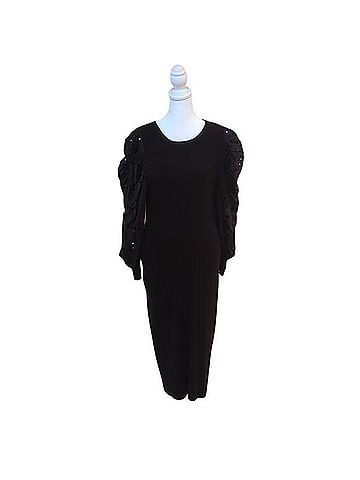 Express Eyelet Lace Puff Sleeve Ribbed Dress Cocktail Dress (view 1)