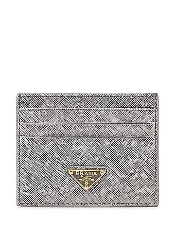 Prada Saffiano Triangle Card Wallet (view 1)