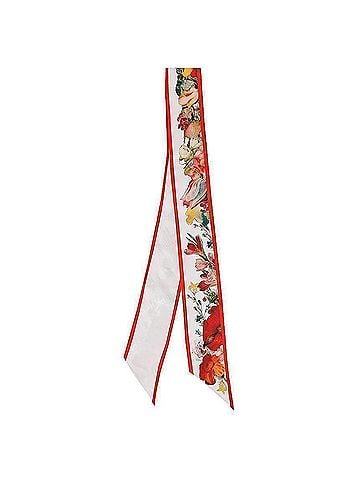 Alexander McQueen Floral Print Twilly Scarf (view 1)