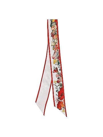 Alexander McQueen Floral Print Twilly Scarf (view 2)