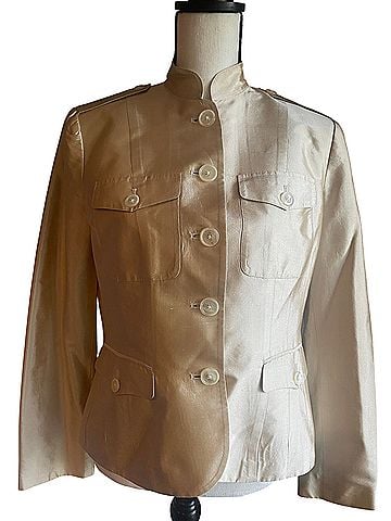 Ralph Lauren Rajeanne silk light champagne Jacket (view 1)