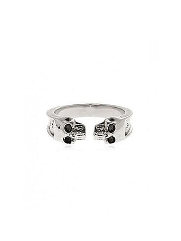 Alexander McQueen Twin Skull Ring (view 1)