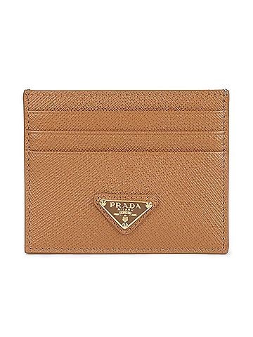 Prada Saffiano Triangle Logo Card Holder (view 1)