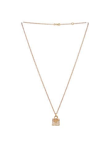 Hermès Birkin Amulette Pendant Necklace 18K Rose Gold and Diamonds (view 2)