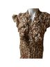 Allison Taylor 100% Polyester Animal Print Tan Gold Brown Black Sleeveless Blouse Size M - photo 1