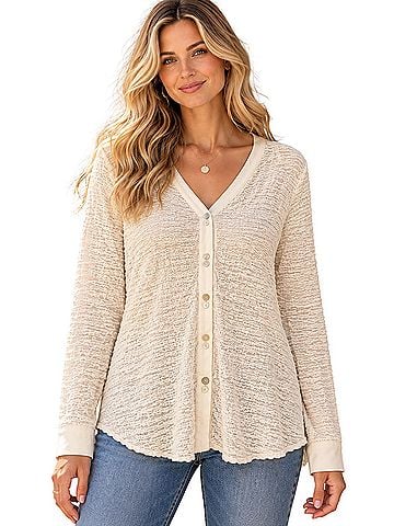 Soft Surroundings Long Sleeve Button-Down Shirt (view 1)