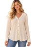 Soft Surroundings White Long Sleeve Button-Down Shirt Size L - photo 1