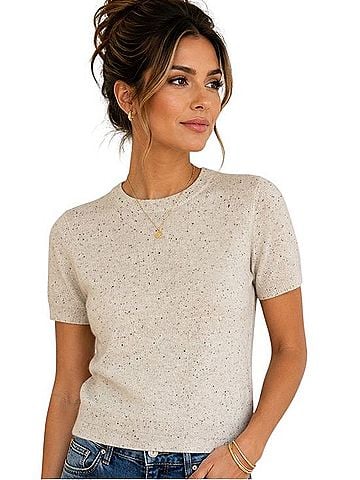 Everlane The Cashmere Sweater Tee Cashmere Pullover Sweater (view 1)