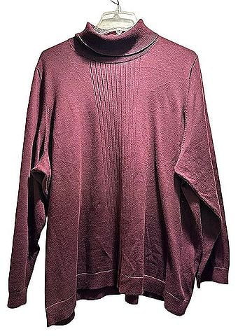 Lands' End Supima Cotton Fitted Turtleneck Sweater (view 1)